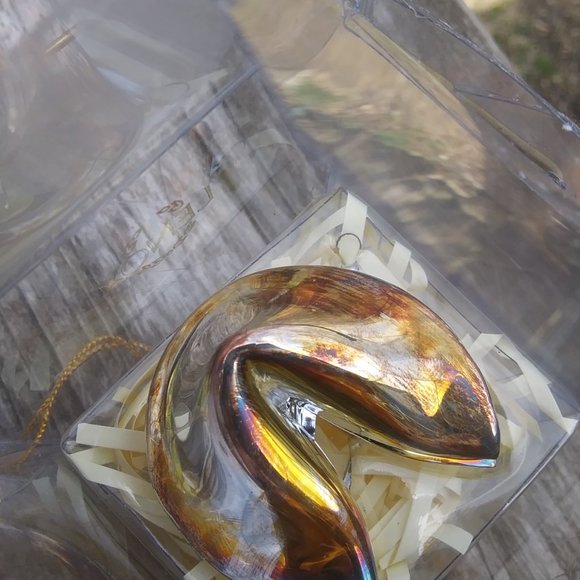 Lenox Silverplated Faux Gold Fortune Cookie Gift Of Love Marriage Proposal - Picture 2 of 15